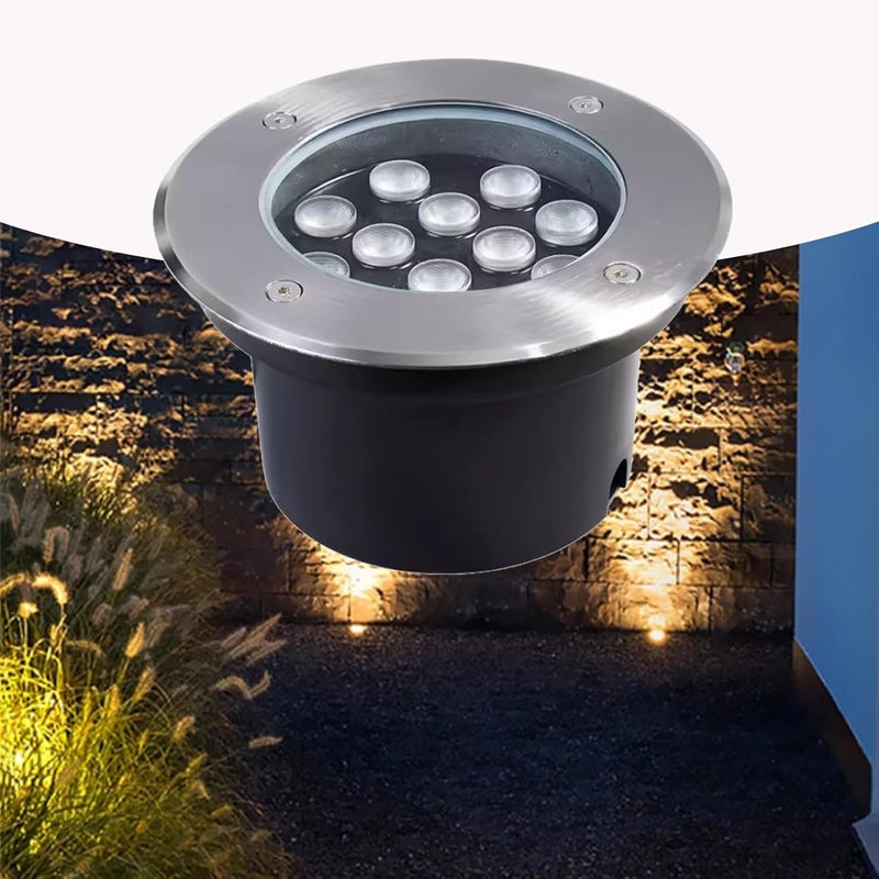 ضوء أرضي غائر خارجي / أضواء مدفونة بجهد منخفض AC12/24V IP66 مقاوم للماء LED تحت الأرض لممرات الحديقة والفناء والعشب والممرات والطرق وأضواء المناظر الطبيعية - Image 1