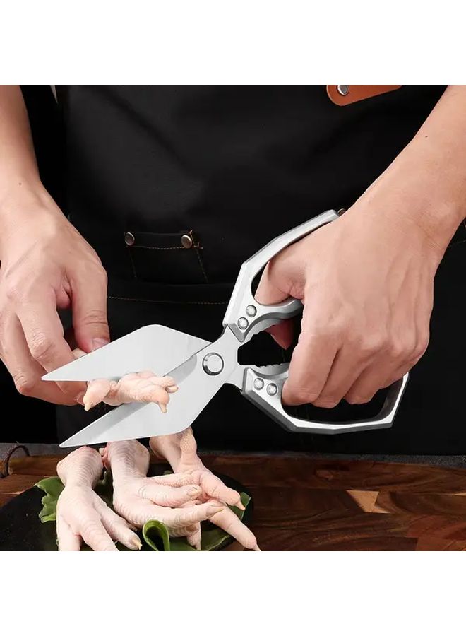 Professional Kitchen Shears Heavy Duty Stainless Steel For Poultry Fish Bones Silvery - Image 1