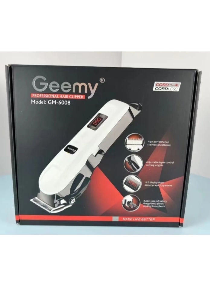 GEEMY GM6008 New Retro Oil Head Electric Salon Hair Trimmer Rechargeable professional Cordless Wireless Hair Trimmer - Image 1