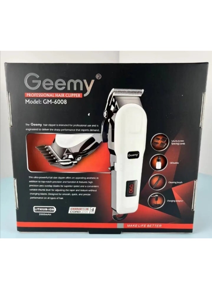 GEEMY GM6008 New Retro Oil Head Electric Salon Hair Trimmer Rechargeable professional Cordless Wireless Hair Trimmer - Image 2