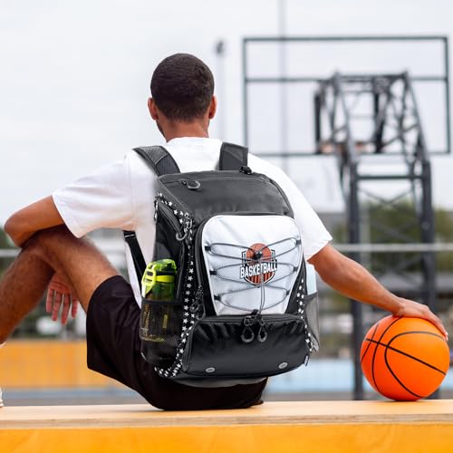 VIGEGARI Basketball Bag Backpack with Ball Compartment Shoe Pocket Gym Bag for Basketball Soccer Football Volleyball Large Capacity Athletic Backpack for Youth Adults Basketball Gifts - Image 3