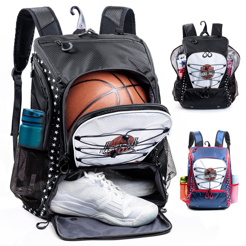 VIGEGARI Basketball Bag Backpack with Ball Compartment Shoe Pocket Gym Bag for Basketball Soccer Football Volleyball Large Capacity Athletic Backpack for Youth Adults Basketball Gifts - Image 2