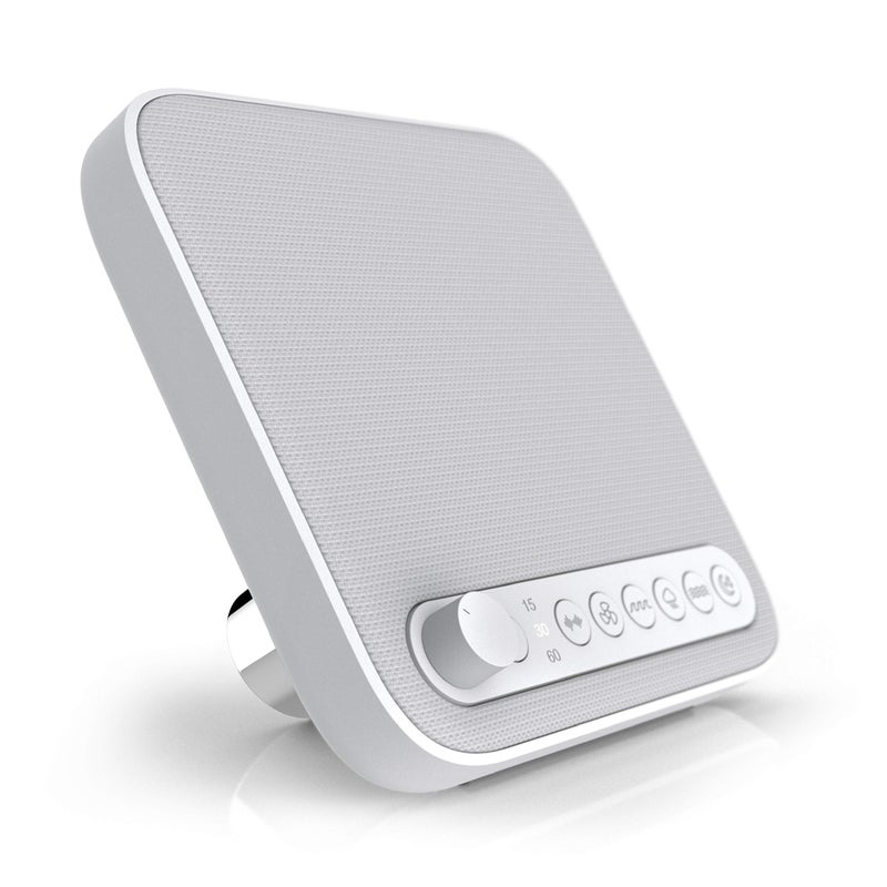 Pure Enrichment Pure Enrichment Wave Premium Sleep Sound Machine with USB Charger  Seamless Looping with 6 Soothing AllNatural Sounds  AutoOff Timer  Easily Portable for Travel White Patented Design