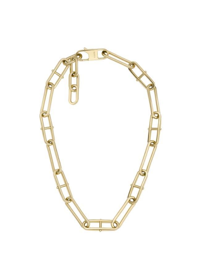 فوسيل قلادة سلسلة مرساة نحاسية بلمسة ذهبية تراثية - Image 1