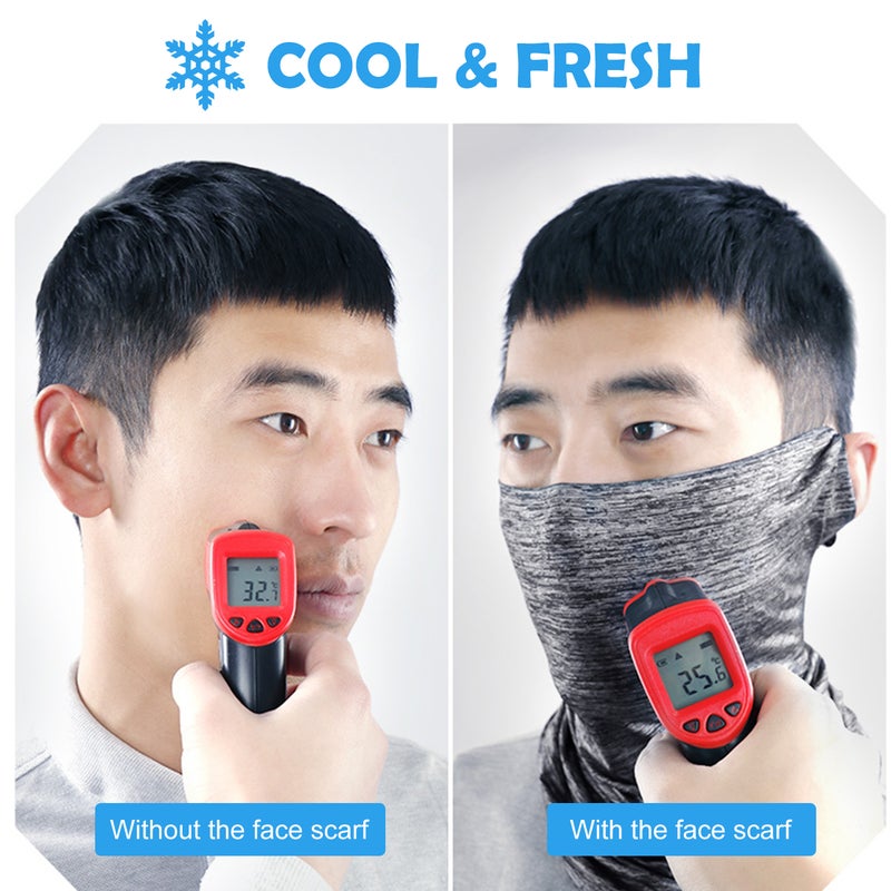 Ice Fabric Cycling Face Mask Sports Scarf Breathable Cool Sun Protection Face Cover Headband for Outdoor Camping Hiking Running - Image 2