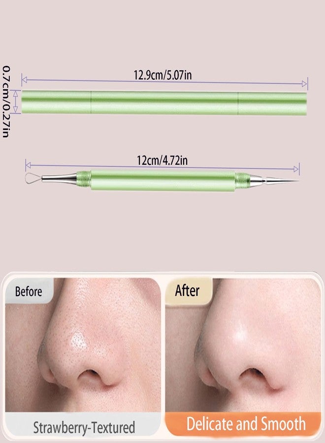 Sestball 2-in-1 Professional Stainless Steel Acne Removal Needle, Whitehead&Blackhead Remover Tool, Pimples Comedone Extractor Removal Tool, Double Ended Needle with Cap Removing for Nose Face Tools(Rose Gold) - Image 5
