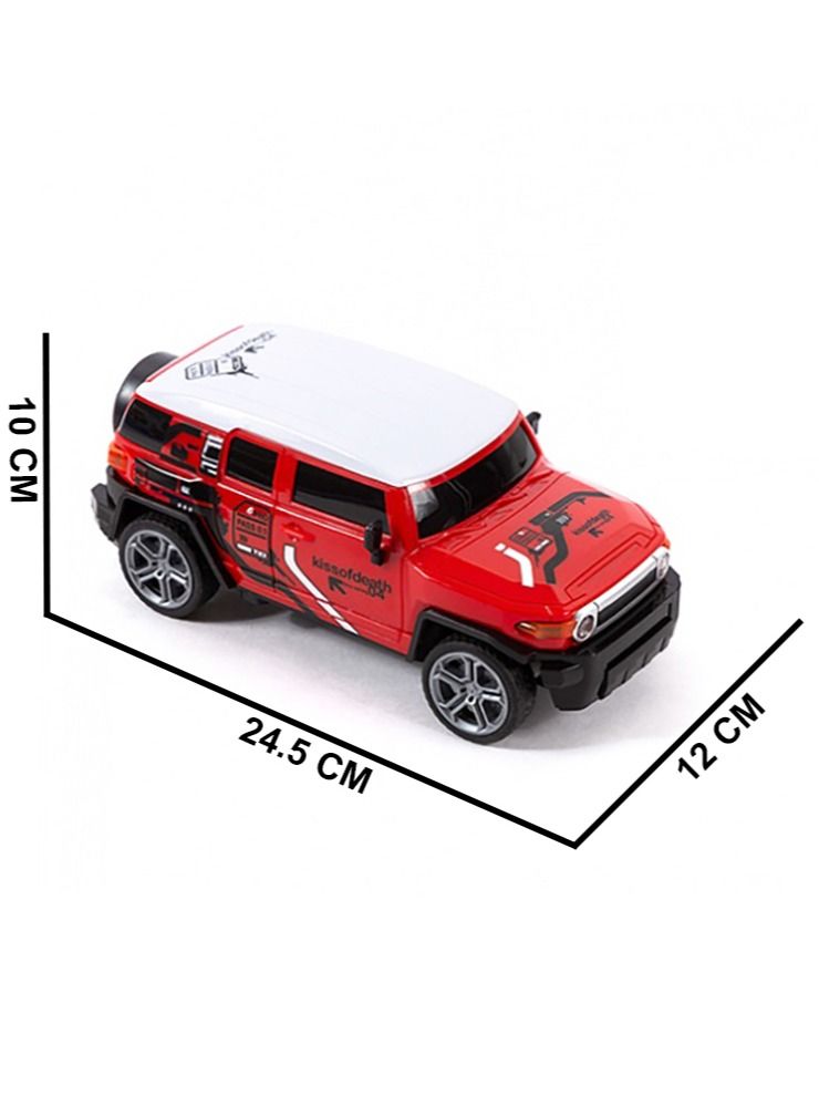 توي لاند لعبة سيارة FJ Cruiser قابلة لإعادة الشحن وجهاز تحكم عن بعد بمقياس 1:16 للأطفال - لون أحمر - Image 4