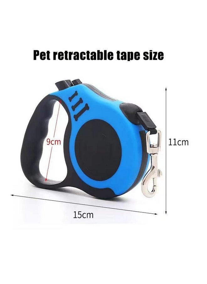 Generic - Chyix Pet Walking Leash with Anti-Slip Handle, Tangle-Free, Quick Lock, Pause and Unlock Buttons - Easy Roll-On with Your Thumb only, Suitable for Small and Medium Pets(5M,Blue) - Image 1