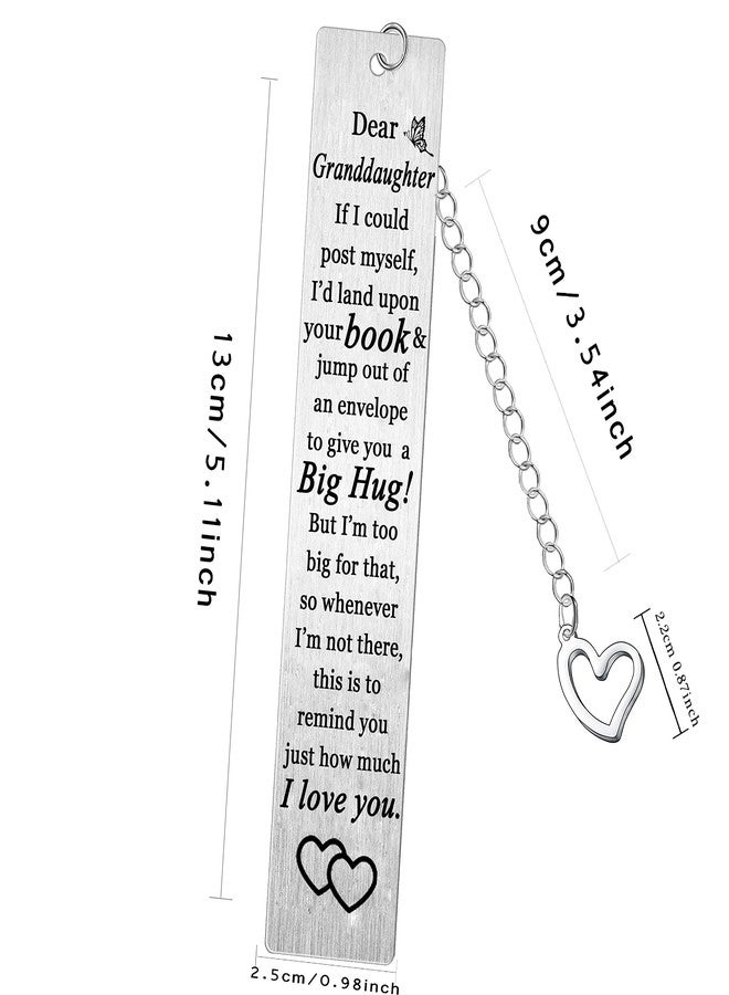 BESPMOSP I Love You Granddaughter Bookmark from Grandfather & Grandmother - Birthday & Graduation Gift Keepsake Present - Image 2