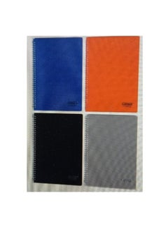 PARTNER 4-Piece A5 Size Four Line Notebook Multicolour 