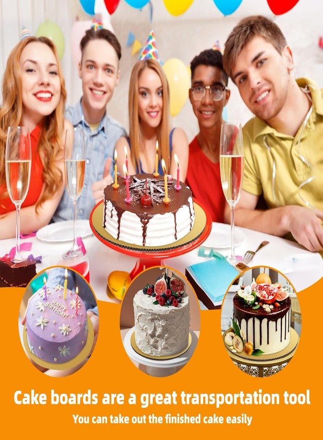 Romeda لوح كيك روميدا، 7 ألواح كيك في العبوة، يمكن استخدام لوح الكيك لخبز الكيك، وتزيين الكيك بنفسك، والحلويات، والاستخدامات الحرفية، ألواح كيك آمنة غذائياً، دائرية مقاس 10 بوصات (ذهبية) - Image 5