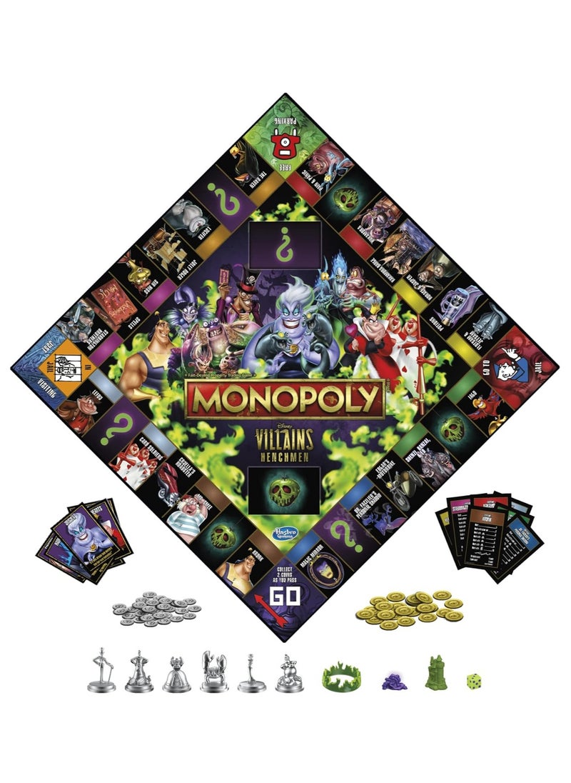 Hasbro/Disney Hasbro Gaming Monopoly: Disney Villains Henchmen Edition Board Game – Fun Family Game for Kids 8+ | Disney Monopoly for Kids | Board Games for Family Game Night  - Image 2