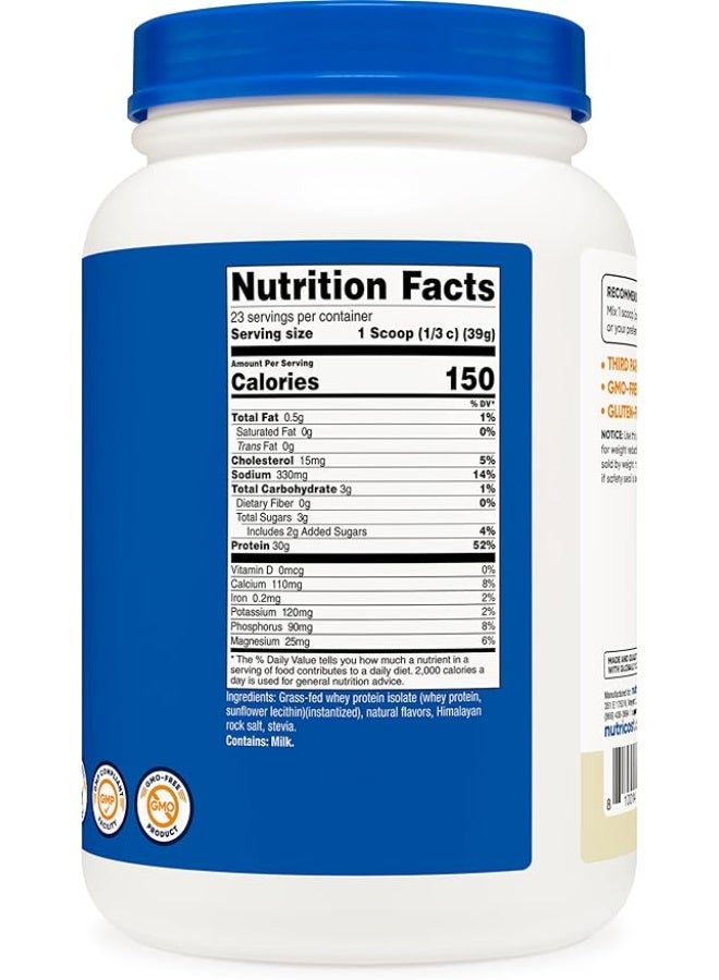Nutricost, Grass-Fed Whey Protein Isolate, Vanilla, 2 lb (907 g) - Image 5