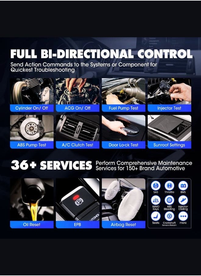 Autel Autel Maxisys Ms906Pro Car Obd2 Scan Tool 2024 Newest Model of Ms906 Ms906bt Mk906BT Automatic Diagnostic Scanner ecm Coding, 36Plus Services Active Test  - Image 2