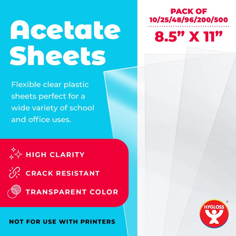 Hygloss Acetate Sheets 8.5"X11" 10/Pkg - Image 2