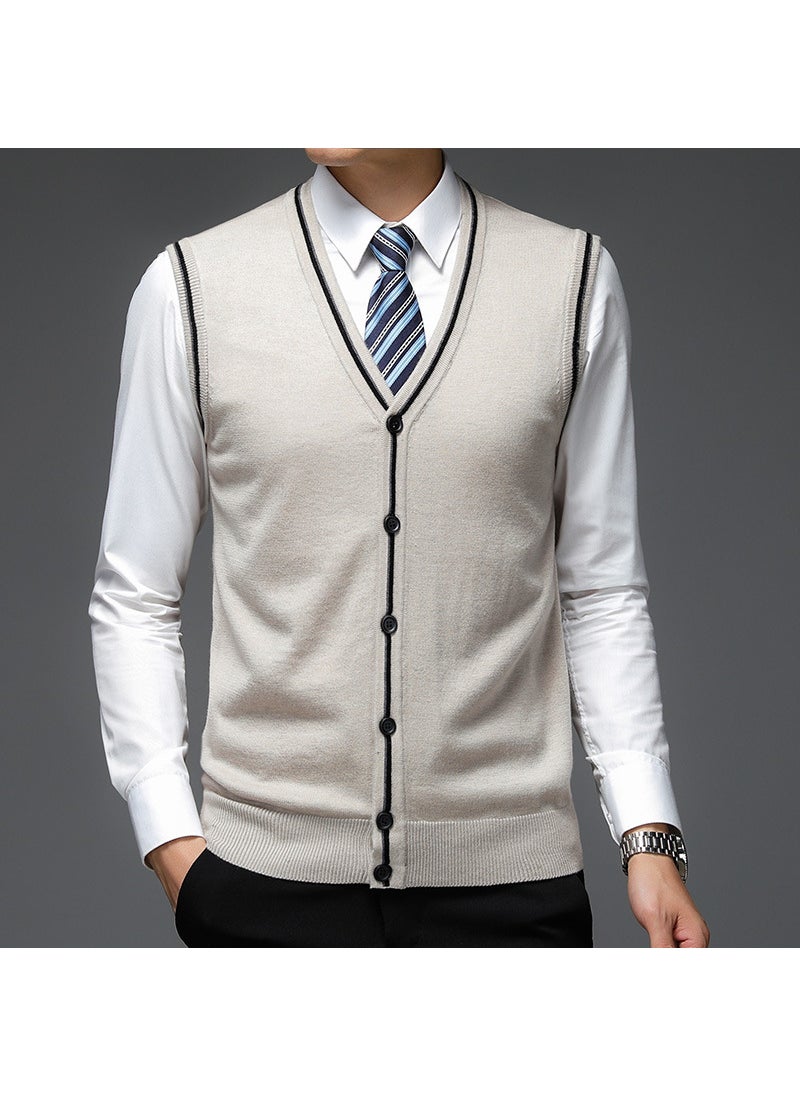 Generic - Mens Navy Wool Blend Sleeveless Vest B9061 Fuchsia - Image 1