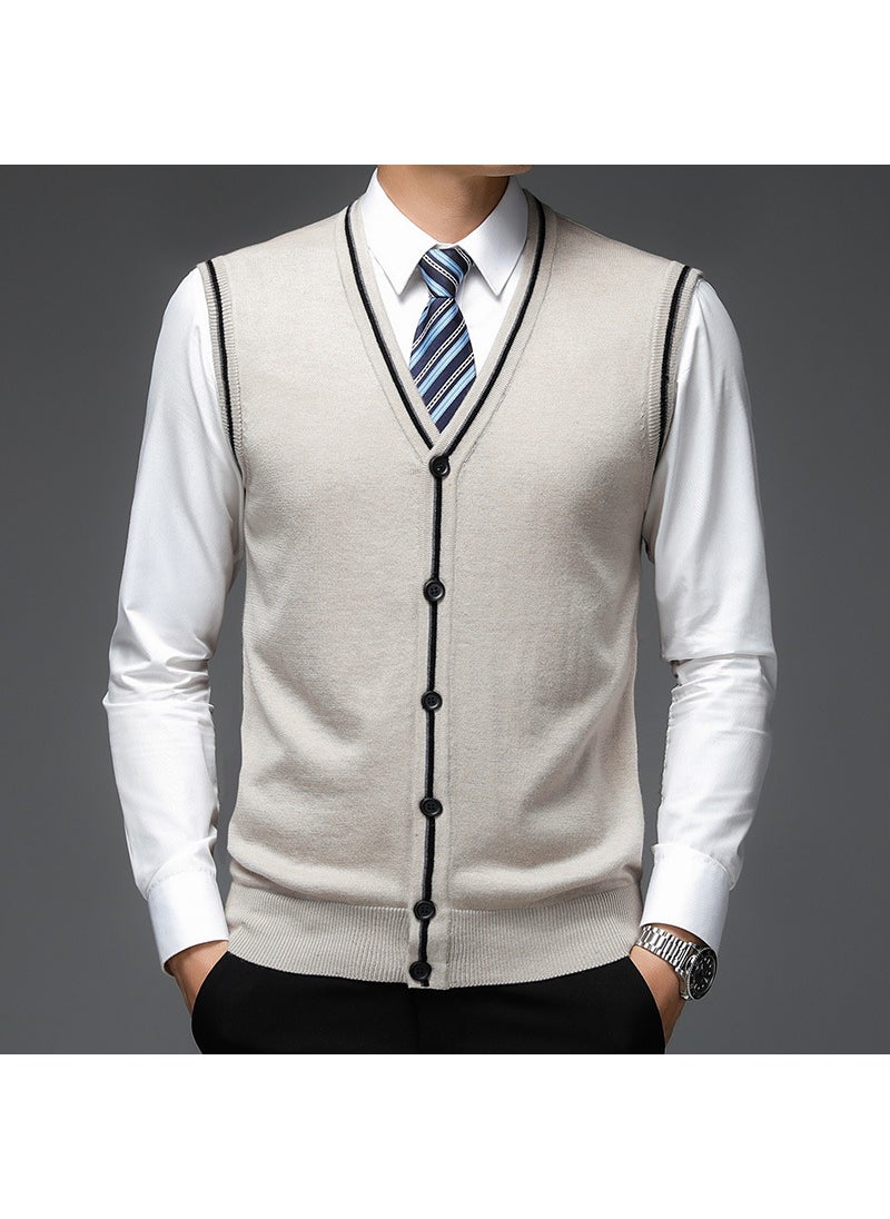 Generic - Mens Navy Wool Blend Sleeveless Vest B9061 Fuchsia - Image 1