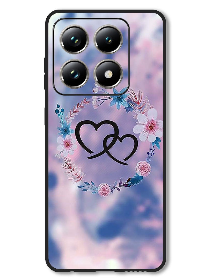 Theodor Case Compatible with Xiaomi 14T Pro Protection Shockproof Bumper Cover Two HEarts - Image 1