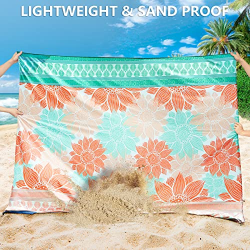 HIHOHO Beach Blanket Waterproof Sandproof Extra Large Beach Mat 79 X 83120x108for 18 Adults Quick Drying Durable Outdoor Picnic Mat for Beach Travel Camping Hiking - Image 3