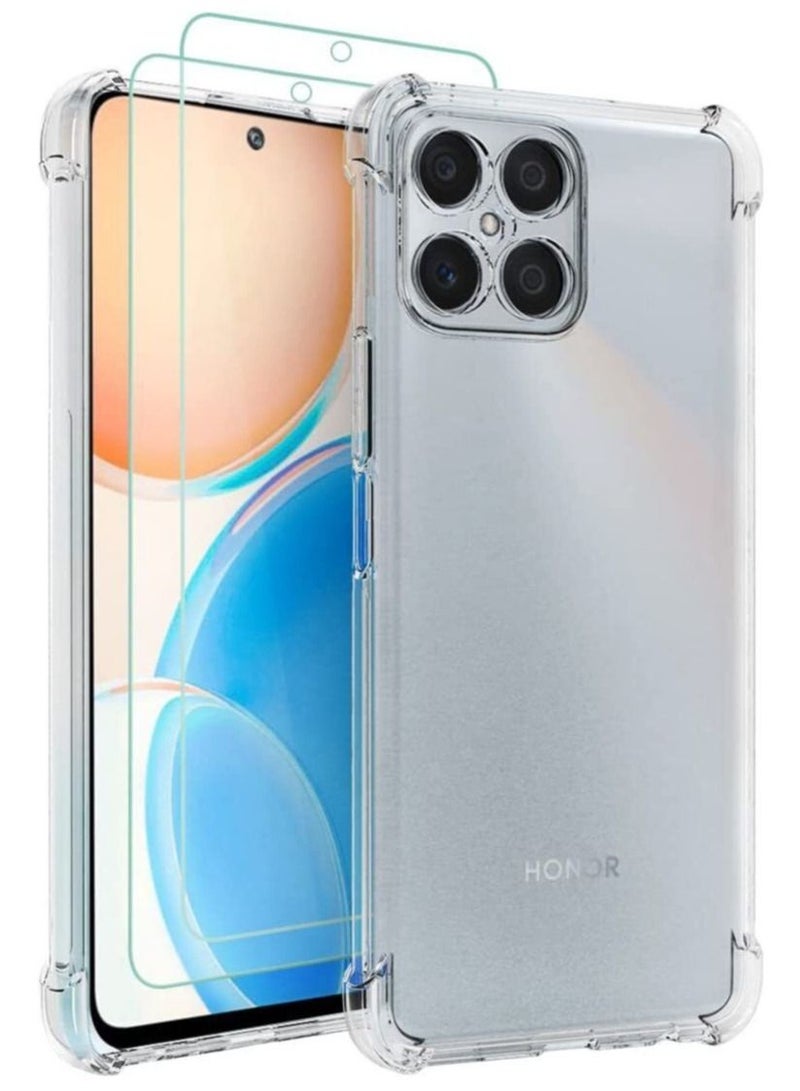 vesus Honor X8a Case with Camera Protection Shock Absorption Bumper soft Transparent Protective Cover For Huaweo Honor X8a - Image 1