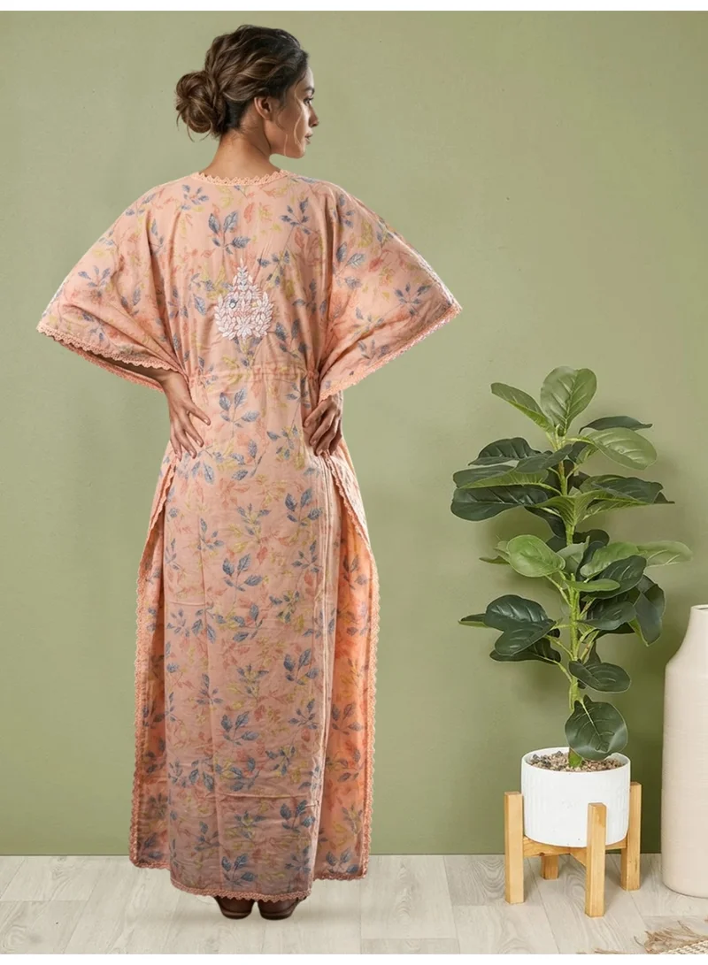 Alaya Women Embroidered Cotton Kaftan-AL3700B