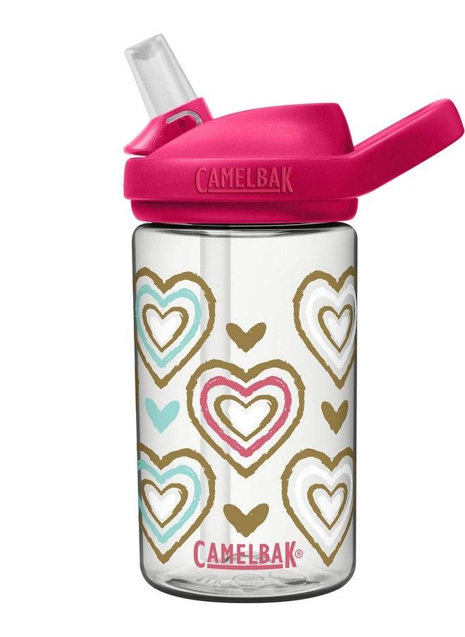 CAMELBAK Eddy+ Kids Bpafree Water Bottle With Straw 14Oz Hearts  - Image 2