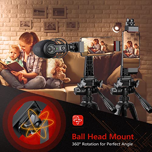 Zeadio Smartphone Tablet Tripod Mount Adapter, Compatible with iPhone, Android, iPad, Microsoft Surface, Nexus and Any Tablet, 130mm to 250mm Clamping Width, 1/4 Inch Screw, Black - Image 3