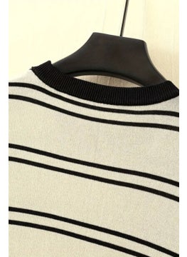 Cool Tarz Cool Style Men's Stripe Detailed Slim Fit Crew Neck Knit T-Shirt  - Image 3