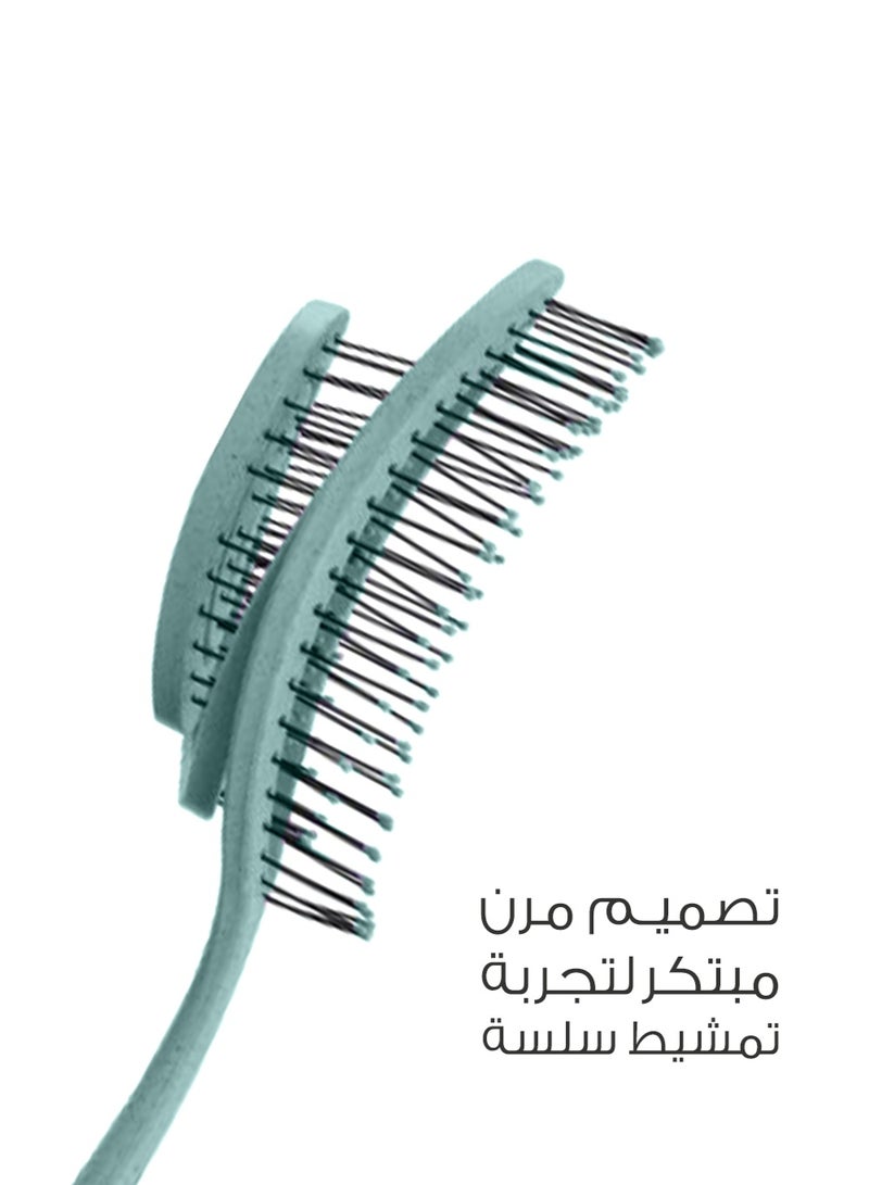 ميلا فرشاة فك تشابك الشعر للشعر الجاف والرطب والمجعد والمفرود من ميلا - اخضر - Image 5