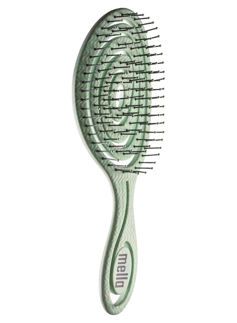 mella Hair Detangling Brush For Curly hair - Green - Image 1
