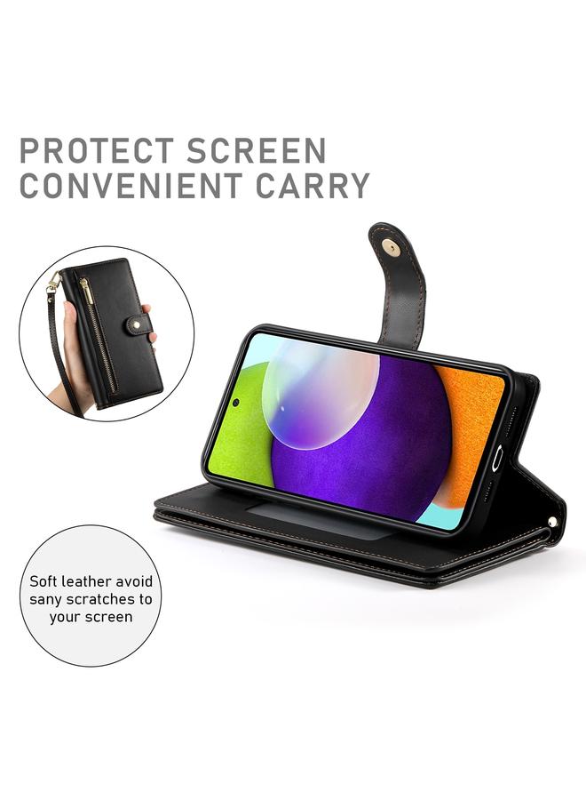 إيروريكس جراب لهاتف Samsung Galaxy A52 5G / 4G / A52s مع محفظة جلدية بسحاب وتسع فتحات للبطاقات - Image 4