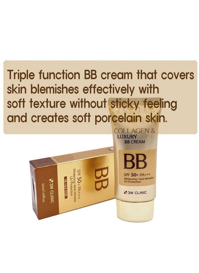 3W CLINIC Collagen & Luxury Gold Bb Cream 1.69Oz Spf50+/Pa+++ Wrinkle Care  - Image 5