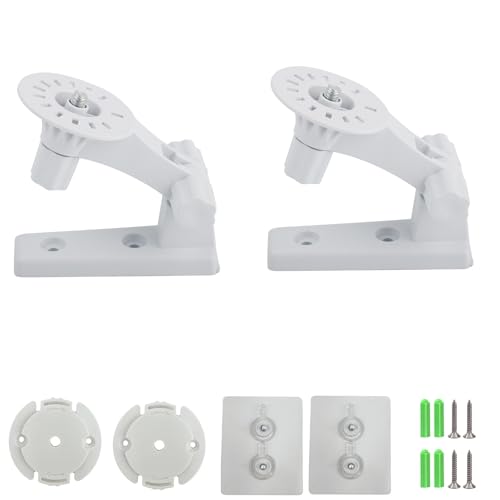 NVRTTRR Wall Camera Mount Compatible with Xiaomi Camera Bracket Blink Mini Pan-Tilt , Adjustable Angles Bracket 180 Degree Rotation Easy to Install (Mounting + Punch-Free Stickers ) 2 Pack - Image 3