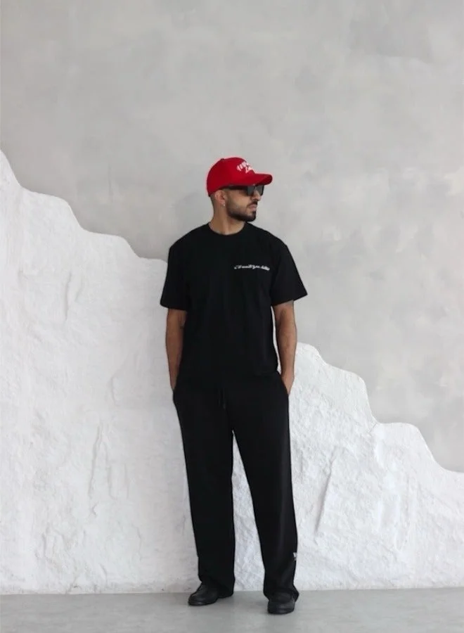 ال رايت يو لترز Black Panda Logo Tee