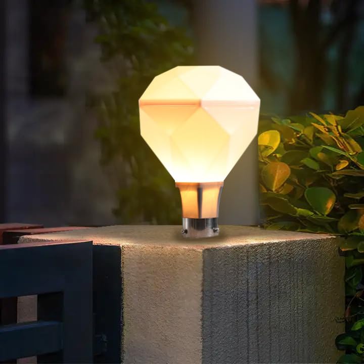kinis polyvinyl chloride Milky Jarkan Classic Lamp/Gate Light/Outdoor Lamp/Outdoor Light/Pillar Light at Entrance Outdoor Home, Office, Restaurant etc. (Pack of 2, Without Bulb) - Image 3