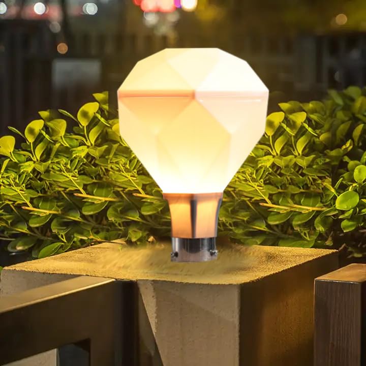 kinis polyvinyl chloride Milky Jarkan Classic Lamp/Gate Light/Outdoor Lamp/Outdoor Light/Pillar Light at Entrance Outdoor Home, Office, Restaurant etc. (Pack of 2, Without Bulb) - Image 2