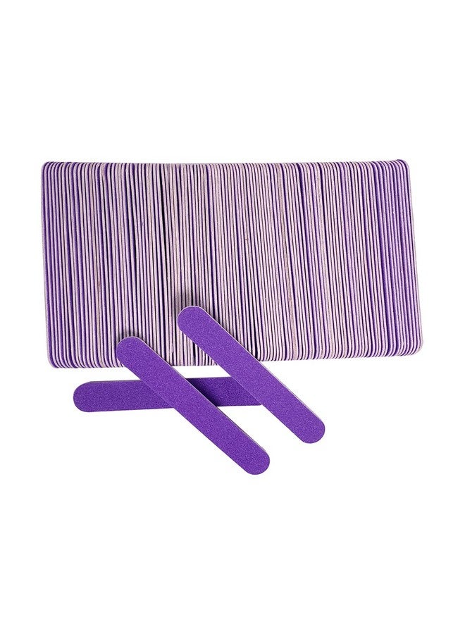 GigaGround Mini Nail Files Bulk (100 Pcs), Double Sided Emery Board Nail File For Nature Nails, Manicure Tool Set Disposable Colorful Nail File For Home Salon Use Travel Size Men Women Kids Wood Board - Image 1