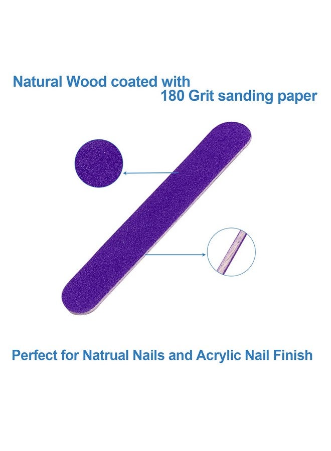 GigaGround Mini Nail Files Bulk (100 Pcs), Double Sided Emery Board Nail File For Nature Nails, Manicure Tool Set Disposable Colorful Nail File For Home Salon Use Travel Size Men Women Kids Wood Board - Image 2