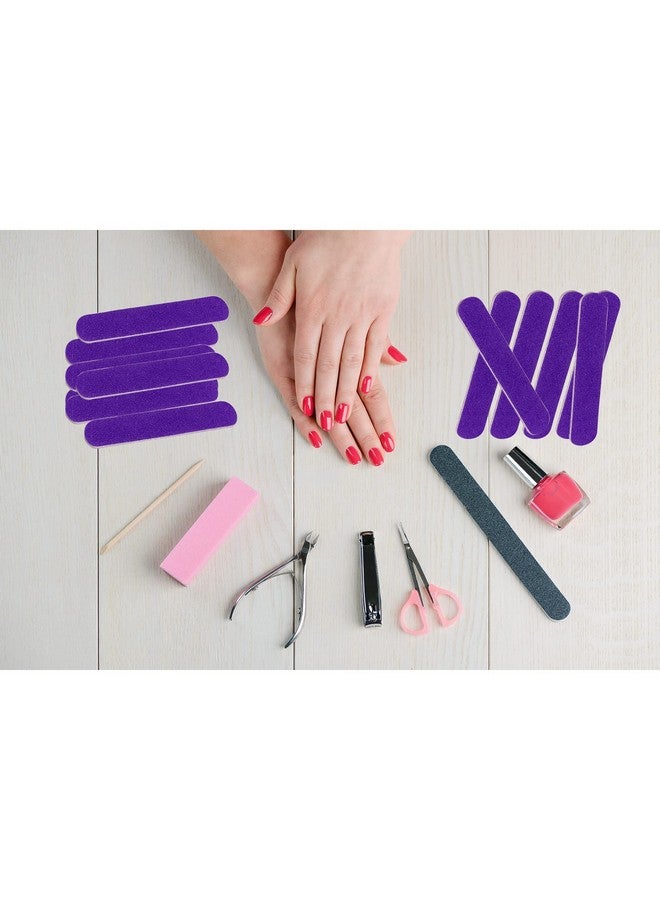 GigaGround Mini Nail Files Bulk (100 Pcs), Double Sided Emery Board Nail File For Nature Nails, Manicure Tool Set Disposable Colorful Nail File For Home Salon Use Travel Size Men Women Kids Wood Board - Image 5