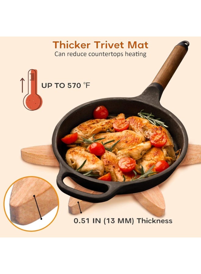 فالمر حوامل خشبية للاطباق الساخنة، مجموعة حوامل على شكل شجرة الكريسماس ووسادات ساخنة، قواعد اكواب خشبية للاواني الساخنة والمقالي، مجموعة قواعد اكواب خشبية للمطبخ وديكور العطلات - Image 2