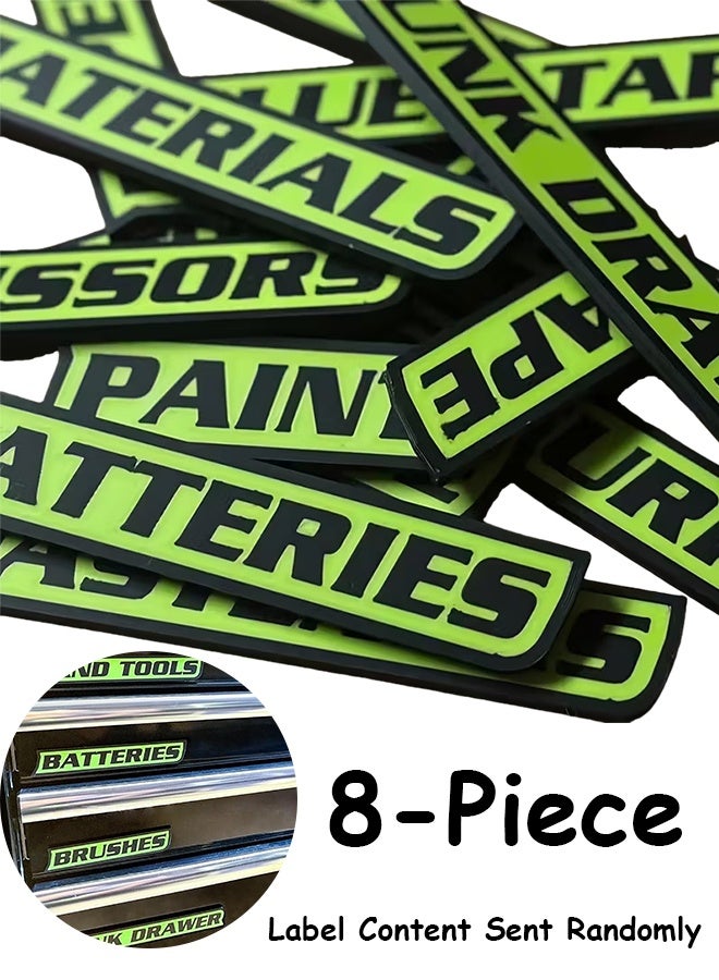 8-Piece Magnetic Toolbox Labels, 3D Printed Personalized Magnets, for Toolbox Organization, Easy-to-Read, Universal Organizing Accessories, Reusable Labels for Steel Trolley (Label Content Sent Randomly) - Image 1