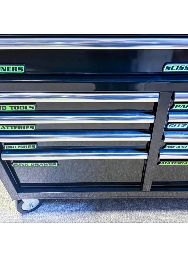 8-Piece Magnetic Toolbox Labels, 3D Printed Personalized Magnets, for Toolbox Organization, Easy-to-Read, Universal Organizing Accessories, Reusable Labels for Steel Trolley (Label Content Sent Randomly) - Image 4