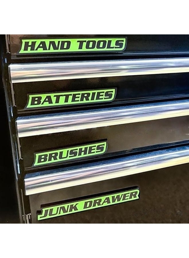 8-Piece Magnetic Toolbox Labels, 3D Printed Personalized Magnets, for Toolbox Organization, Easy-to-Read, Universal Organizing Accessories, Reusable Labels for Steel Trolley (Label Content Sent Randomly) - Image 2