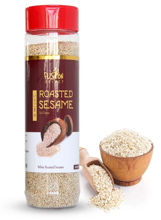 Fusion Select Roasted White Sesame Seeds - Natural Toasted Sesame Seeds - Crispy, Crunchy, Nutty Taste for Asian, Mediterranean & Middle Eastern Cuisine - Salad, Soup, Noodle & Sushi Topping - Image 1