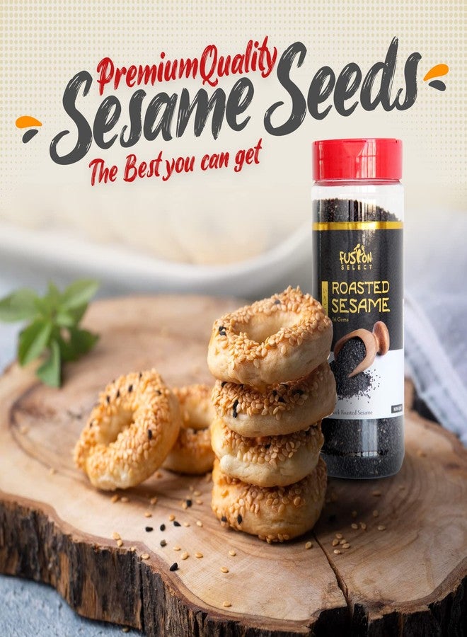 Fusion Select Roasted White Sesame Seeds - Natural Toasted Sesame Seeds - Crispy, Crunchy, Nutty Taste for Asian, Mediterranean & Middle Eastern Cuisine - Salad, Soup, Noodle & Sushi Topping - Image 2