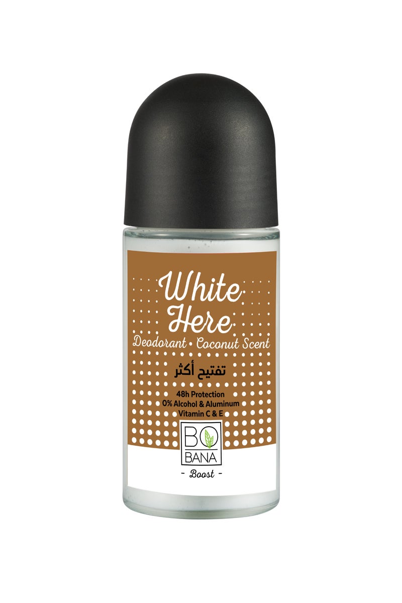 بوبانا مزيل لرائحة العرق لتفتيح أكثر برائحة جوز الهند، 50 مل