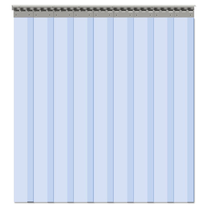 VIZ-PRO VIZPRO 9PCS Strip Door Curtain 84 Height X 48 Width 008 Inch Thickness Standard Clear PVC Curtain Strip with 80 Overlap for 4 X 7 Doors 