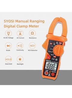 SYOSI SYOSI Digital Clamp Meter, 2000 Counts Clamp Multimeter, Manual-Ranging Multimeter, AC/DC Voltage Tester, 600A Voltage Tester for AC/DC Voltage, AC Current, Resistance, NCV, LPF, Diodes, Continuity  - Image 2
