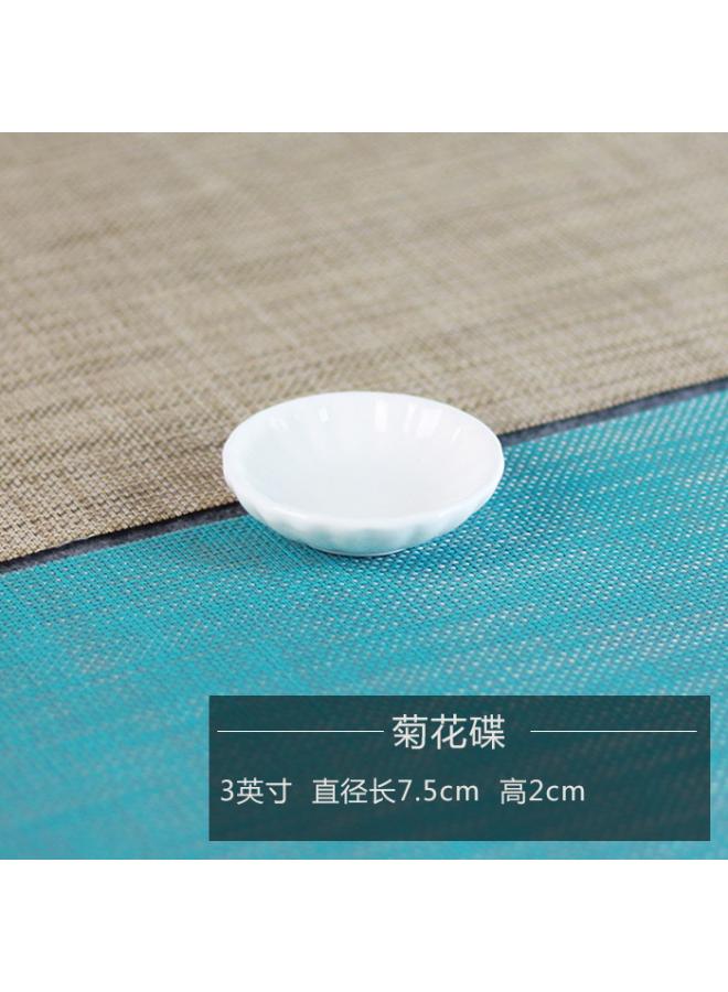 Creative Ceramic Small Dish Pure White Hotel Tableware Hot Pot Seasonings Dish Flavor Dish Sauce Dish Vinegar Dish Ink Dish