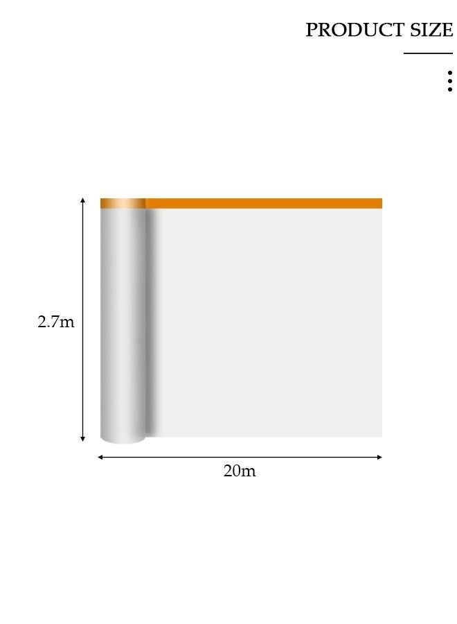Thick Clear Plastic Drop Cloth with Adhesive Strip, Disposable Painting Cover for Furniture Floor Wall Protection 2.7x20m - Image 2